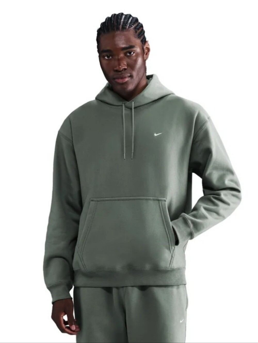 Nike Solo Swoosh Weavyweight Pullover Hoodie ~ Clay Green HV1082-364 Mens: 2XL
